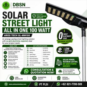 Lampu PJU All In One 110 Watt – Spesifikasi Lengkap & Solusi Penerangan Jalan Profesional