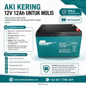 Baterai Mpower JPC 12-12 untuk Sepeda Listrik: Spesifikasi, Harga, dan Keunggulan